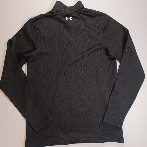 Under Armour Loose Fit Cold Gear 1/2 Zip Black Pullover Men's Small - Picture 5 of 9
